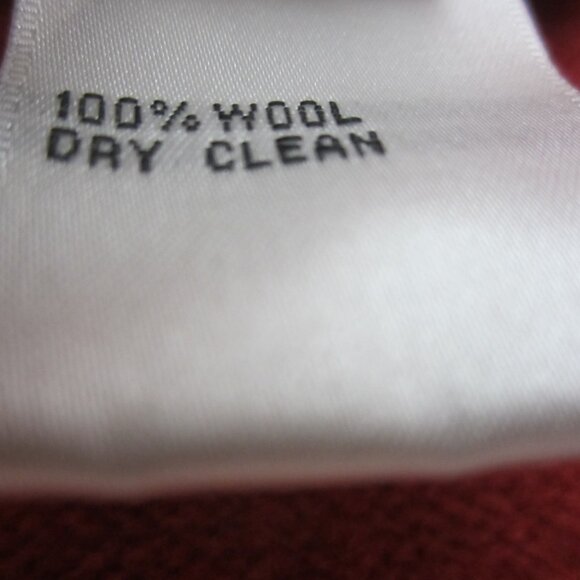 Vintage Talbots Cape Women L / XL Orange 100% Wool Toggle Knit Shawl Cape - Picture 3 of 11